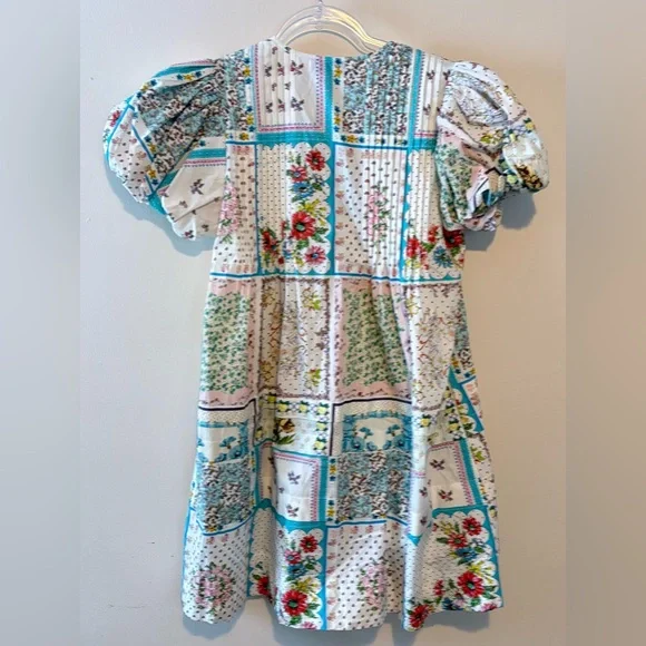 Hunter Bell Wilkes cotton mini dress in patchwork quilt print